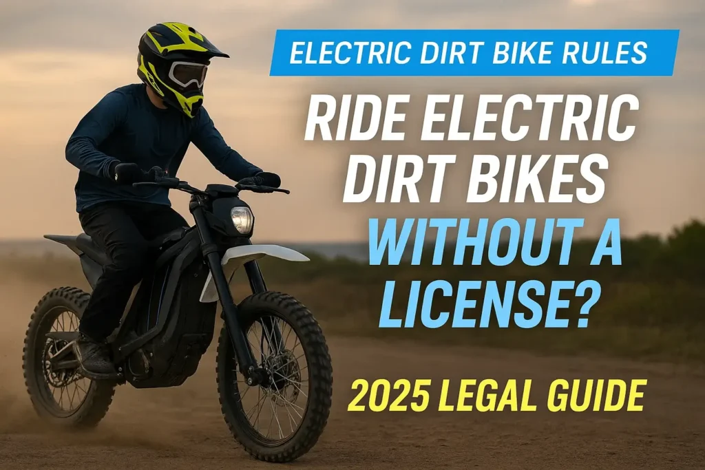 Ride Electric Dirt Bikes Without a License? | 2025 Legal Guide"